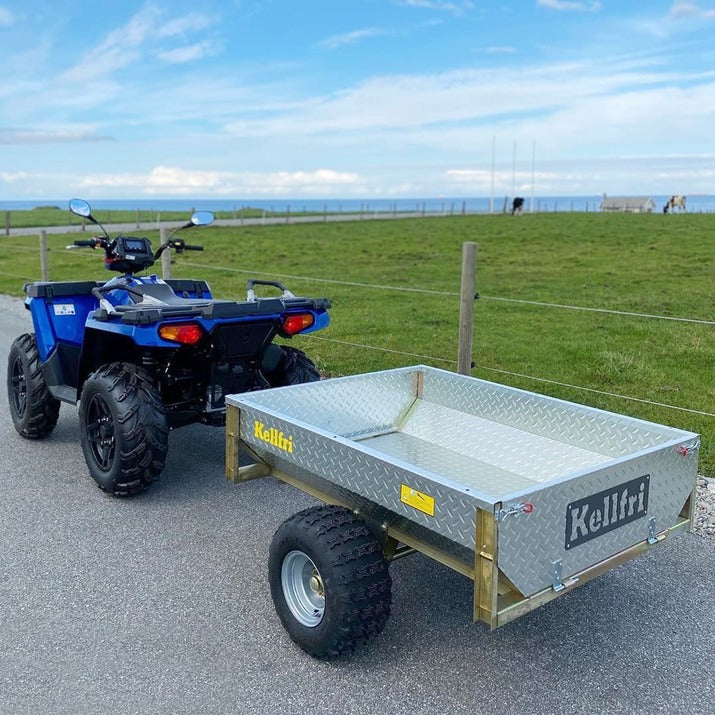Kellfri ATV Tipping Trailer 500kg with Galvanised Tread Plate