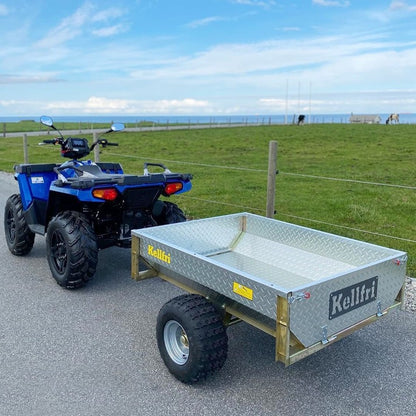Kellfri ATV Tipping Trailer 500kg with Galvanised Tread Plate