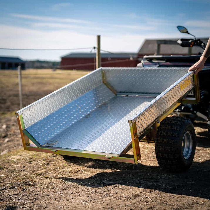 Kellfri ATV Tipping Trailer 500kg with Galvanised Tread Plate