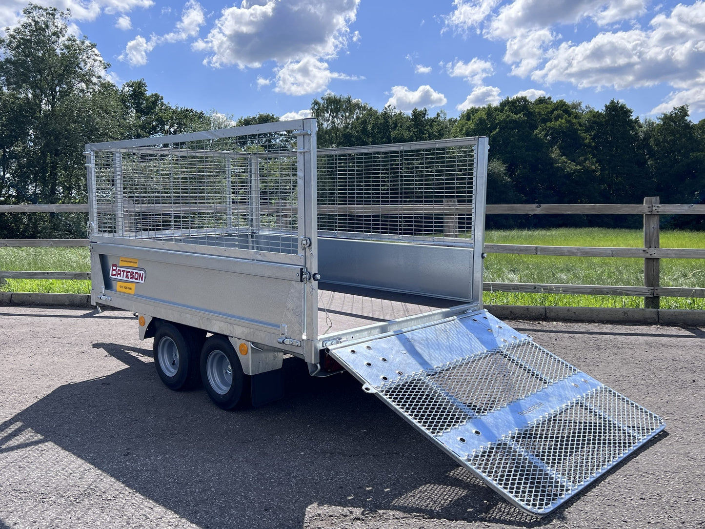7' x 4' Bateson 720 Twin Axle Unbraked Platform Trailer