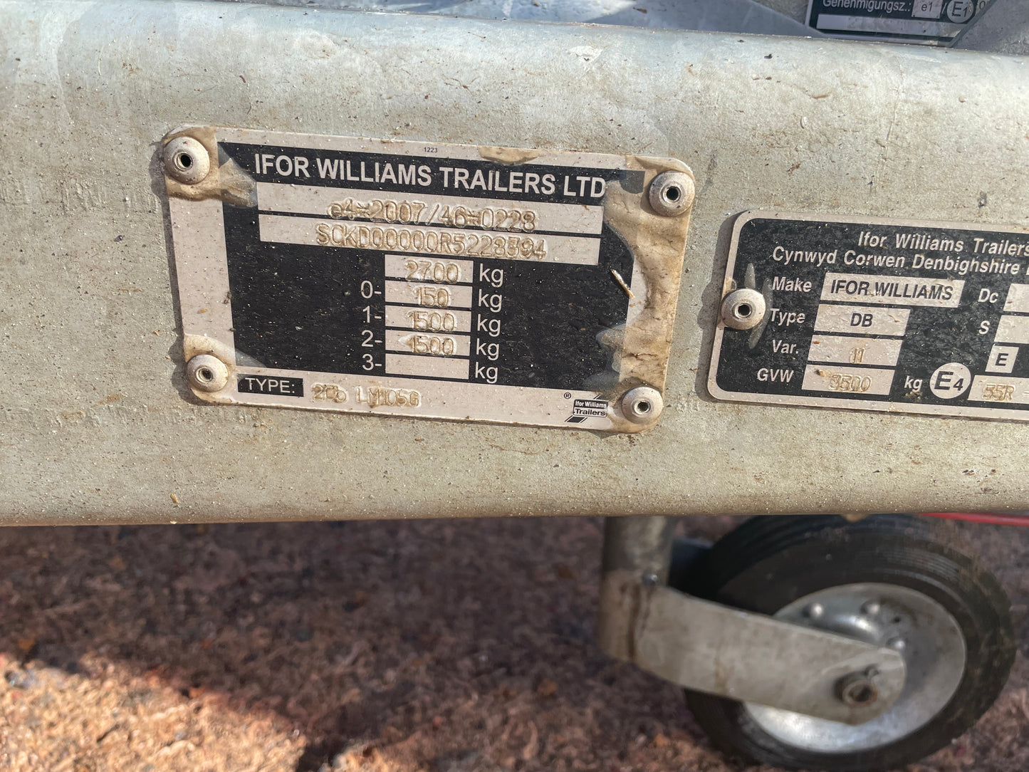 Ifor Williams LM105 flatbed/platform trailer - used 2024 model
