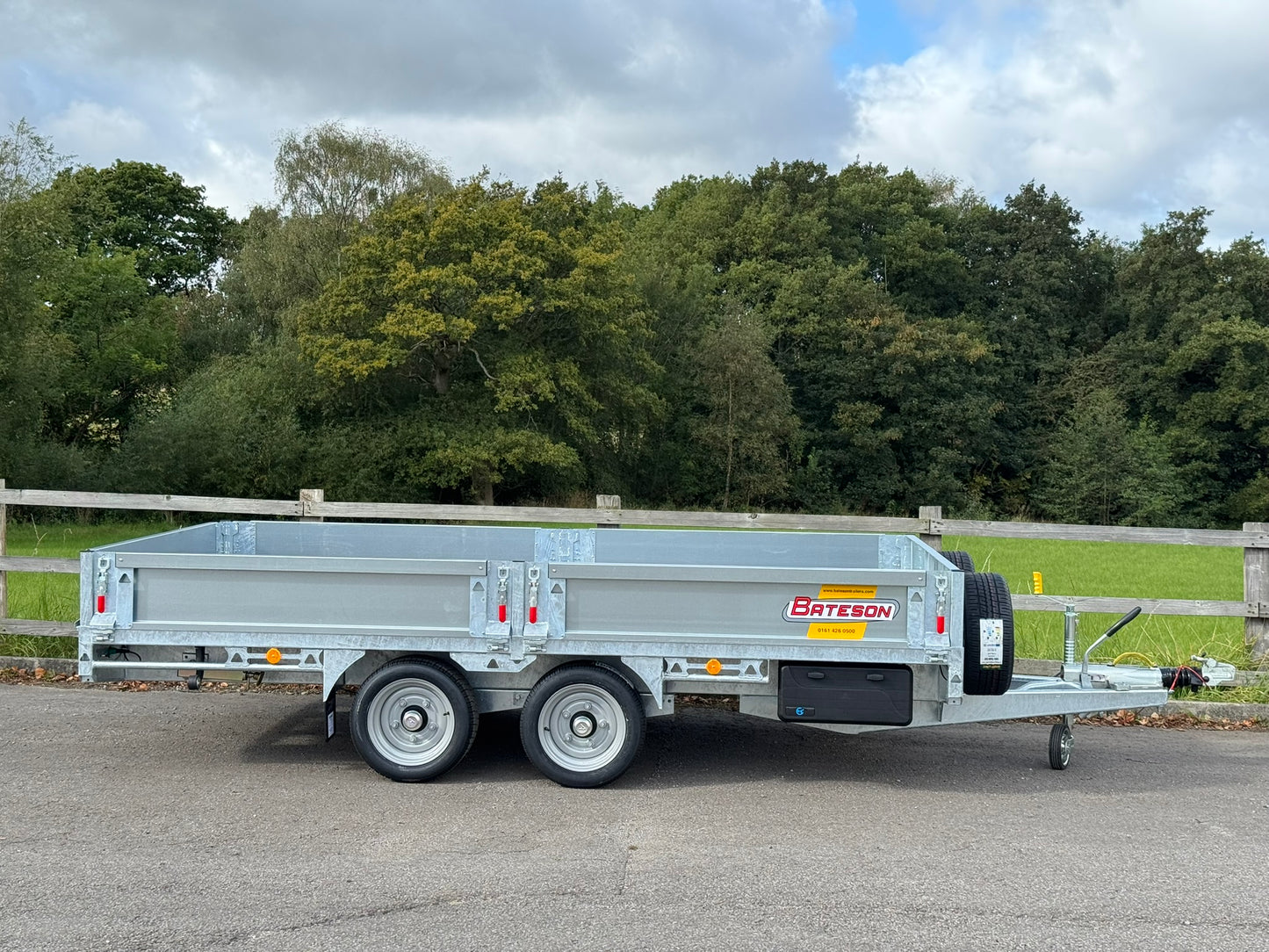 Bateson 3536 12ft Platform Trailer – 3500kg Heavy-Duty Model c/w sides and ramps