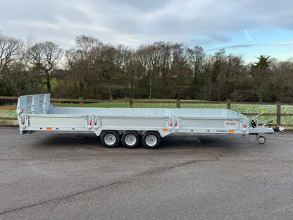 Bateson PT66 -  18' x 7' Triple Axle Hydraulic tilt three axle platform trailer extra wide in stock 2.3m