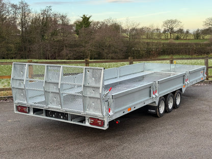 Bateson PT66 -  18' x 7' Triple Axle Hydraulic tilt three axle platform trailer extra wide in stock 2.3m