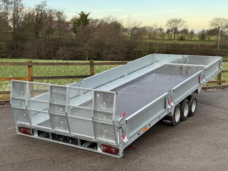 Bateson PT66 -  18' x 7' Triple Axle Hydraulic tilt three axle platform trailer extra wide in stock 2.3m